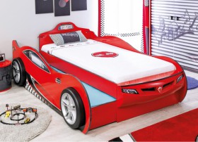 CARBED Кровать-машина Coupe с выдвижной кроватью Red 20.03.1306.00 в Красном Яре - krasnyj-yar.katalogmebeli.com | фото 1
