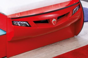 CARBED Кровать-машина Coupe с выдвижной кроватью Red 20.03.1306.00 в Красном Яре - krasnyj-yar.katalogmebeli.com | фото 2