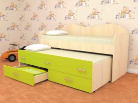 Кровать детская Нимфа двухместная 2.0 Венге/Дуб молочный в Красном Яре - krasnyj-yar.katalogmebeli.com | фото 2