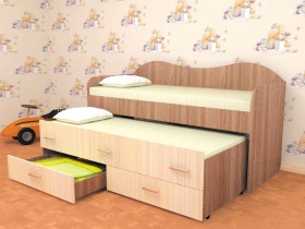 Кровать детская Нимфа двухместная 2.0 Венге/Дуб молочный в Красном Яре - krasnyj-yar.katalogmebeli.com | фото 3