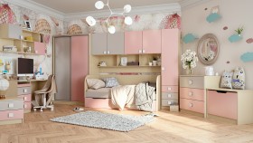 Детская комната Грэйси (Розовый/Серый/корпус Клен) в Красном Яре - krasnyj-yar.katalogmebeli.com | фото 13