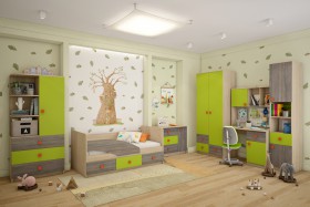 Детская комната Пуговка в Красном Яре - krasnyj-yar.katalogmebeli.com | фото