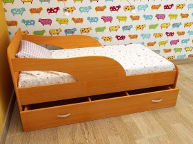 Кровать детская Максимка Млечный дуб/Венге в Красном Яре - krasnyj-yar.katalogmebeli.com | фото 4