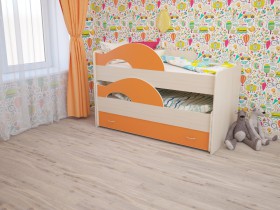 Кровать детская Радуга 1600 Млечный дуб/Венге в Красном Яре - krasnyj-yar.katalogmebeli.com | фото 3