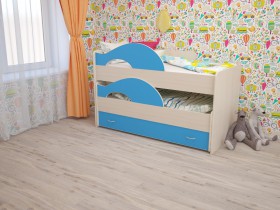 Кровать детская Радуга 1600 Млечный дуб/Венге в Красном Яре - krasnyj-yar.katalogmebeli.com | фото 4