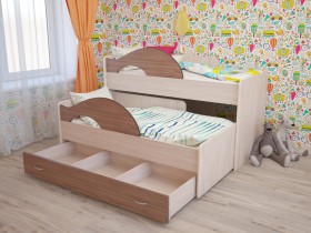 Кровать детская Радуга 1600 Млечный дуб/Венге в Красном Яре - krasnyj-yar.katalogmebeli.com | фото 7