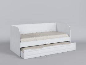 Диван-кровать Классика (Белый/корпус Выбеленное дерево) в Красном Яре - krasnyj-yar.katalogmebeli.com | фото