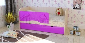 Друзья Кровать детская 2 ящика 1.8 Фиолетовый глянец в Красном Яре - krasnyj-yar.katalogmebeli.com | фото