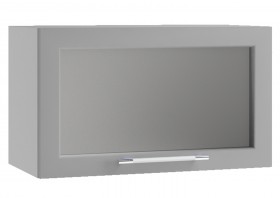 Гарда ПГС 600 шкаф верхний горизонтальный со стеклом (Белый патина/корпус Серый) в Красном Яре - krasnyj-yar.katalogmebeli.com | фото