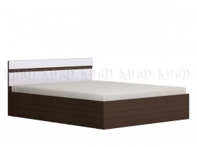 Ким кровать 1,4 (Венге/белый глянец) в Красном Яре - krasnyj-yar.katalogmebeli.com | фото