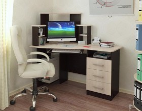 Компьютерный стол Каспер (венге/лоредо) в Красном Яре - krasnyj-yar.katalogmebeli.com | фото 1