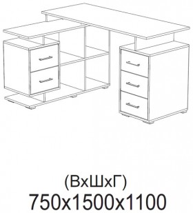 Компьютерный стол угловой СКМУ-3 белый в Красном Яре - krasnyj-yar.katalogmebeli.com | фото 2