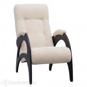 Кресло для отдыха Неаполь Модель 9 без лозы (Венге-эмаль/Ткань Ваниль Verona Vanilla) в Красном Яре - krasnyj-yar.katalogmebeli.com | фото