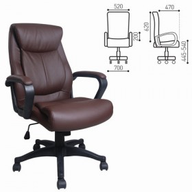 Кресло офисное BRABIX Enter EX-511 (коричневый) в Красном Яре - krasnyj-yar.katalogmebeli.com | фото