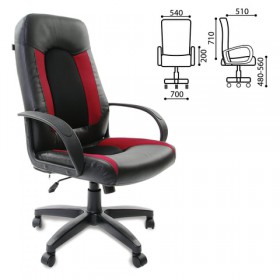 Кресло офисное BRABIX Strike EX-525 (черно-красный) в Красном Яре - krasnyj-yar.katalogmebeli.com | фото