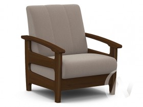 Кресло для отдыха Омега (орех лак/CATANIA COCOA) в Красном Яре - krasnyj-yar.katalogmebeli.com | фото 1