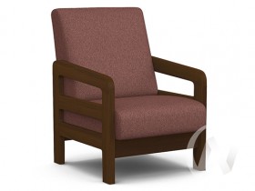 Кресло отдыха Вега-34 (орех лак/UNO BERRY) в Красном Яре - krasnyj-yar.katalogmebeli.com | фото