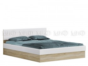 Кровать 1,4 спальня Фортуна (Дуб сонома/белый глянец) в Красном Яре - krasnyj-yar.katalogmebeli.com | фото