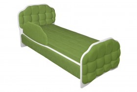 Кровать 160 Атлет 76 Зелёный (мягкий бортик) в Красном Яре - krasnyj-yar.katalogmebeli.com | фото