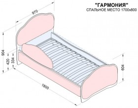 Кровать 170 Гармония 08 Шоколад (мягкий бортик) в Красном Яре - krasnyj-yar.katalogmebeli.com | фото 2