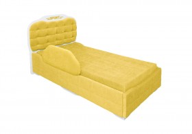 Кровать 190 Атлет Lux 74 Жёлтый (мягкий бортик) в Красном Яре - krasnyj-yar.katalogmebeli.com | фото