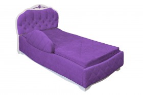Кровать 190 Гармония Lux 32 Фиолетовый (мягкий бортик) в Красном Яре - krasnyj-yar.katalogmebeli.com | фото