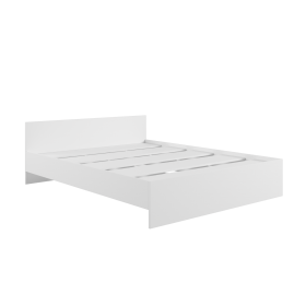 Кровать без ящ. М1400 Мадера Белый в Красном Яре - krasnyj-yar.katalogmebeli.com | фото