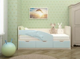 Кровать детская 1,6м Дельфин (Розовый металлик) в Красном Яре - krasnyj-yar.katalogmebeli.com | фото 1