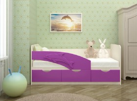 Кровать детская 1,6м Дельфин (Розовый металлик) в Красном Яре - krasnyj-yar.katalogmebeli.com | фото 8