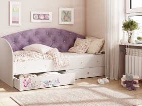 Кровать детская Эльза Белый/Фиолетовый в Красном Яре - krasnyj-yar.katalogmebeli.com | фото