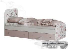 Кровать детская с ящиками КР-10 Малибу в Красном Яре - krasnyj-yar.katalogmebeli.com | фото 1