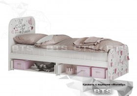 Кровать детская с ящиками КР-10 Малибу в Красном Яре - krasnyj-yar.katalogmebeli.com | фото 2