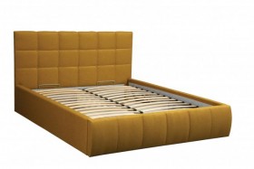 Кровать "Диана" ш. 1400 (Н=1010мм) (жаккард горчица) в Красном Яре - krasnyj-yar.katalogmebeli.com | фото 1