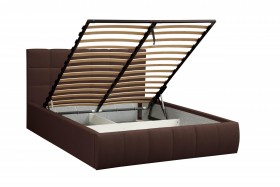 Кровать "Диана" ш. 1600 (Н=1010мм) (жаккард шоколад) в Красном Яре - krasnyj-yar.katalogmebeli.com | фото