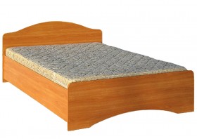 Кровать двойная 1600-1 без матраса (круглые спинки) Вишня Оксфорд в Красном Яре - krasnyj-yar.katalogmebeli.com | фото