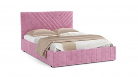 Кровать Гамма ш. 1400 (с основанием для хранения) (велюр тенерифе розовый) в Красном Яре - krasnyj-yar.katalogmebeli.com | фото