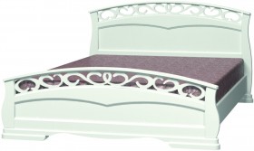Кровать Грация-1 из массива сосны 1600*2000 Белый античный в Красном Яре - krasnyj-yar.katalogmebeli.com | фото 5