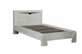 Кровать одинарная 33.07 с настилом "Лючия" (ш. 900)/(бетон пайн белый / венге / белый) в Красном Яре - krasnyj-yar.katalogmebeli.com | фото