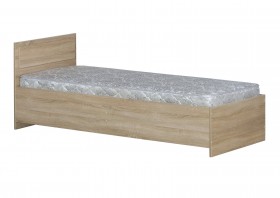 Кровать одинарная 800-2 без матраса (прямые спинки) Дуб Сонома в Красном Яре - krasnyj-yar.katalogmebeli.com | фото