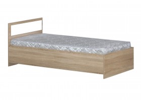 Кровать одинарная 900-2 без матраса (прямые спинки) Дуб Сонома в Красном Яре - krasnyj-yar.katalogmebeli.com | фото 1