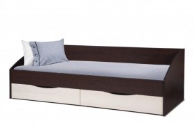 Кровать одинарная "Фея - 3" (симметричная) New (венге / вудлайн кремовый / ДВПО: белый) в Красном Яре - krasnyj-yar.katalogmebeli.com | фото