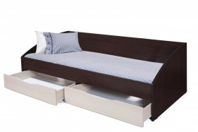 Кровать одинарная "Фея - 3" (симметричная) New (венге / вудлайн кремовый / ДВПО: белый) в Красном Яре - krasnyj-yar.katalogmebeli.com | фото 3