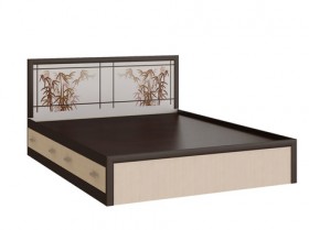 Кровать с ящиками 1,6м Мальта (Дуб венге/Дуб беленый) в Красном Яре - krasnyj-yar.katalogmebeli.com | фото