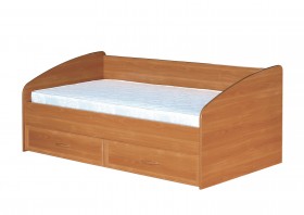 Кровать с ящиками с задней спинкой 900-1 без матраса Вишня Оксфорд в Красном Яре - krasnyj-yar.katalogmebeli.com | фото