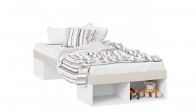 Кровать «Сканди»  Дуб Гарден/Белый в Красном Яре - krasnyj-yar.katalogmebeli.com | фото