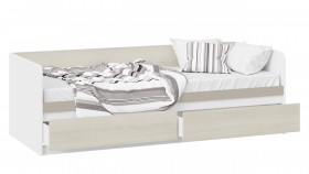 Кровать «Сканди» с 2 ящиками Дуб Гарден/Белый/Глиняный серый в Красном Яре - krasnyj-yar.katalogmebeli.com | фото 2