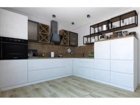 Модульная кухня Бронкс 1,8 м (Кварц) в Красном Яре - krasnyj-yar.katalogmebeli.com | фото 5
