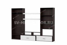 Мебель для гостиной МГС 7 Исполнение 1 Дуб Венге/Белый глянец в Красном Яре - krasnyj-yar.katalogmebeli.com | фото