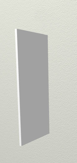 Панель торцевая П Капля (для шкафа верхнего) Белый в Красном Яре - krasnyj-yar.katalogmebeli.com | фото