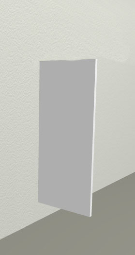 Панель торцевая СТ 400 Капля (для шкафа торцевого нижнего) Белый в Красном Яре - krasnyj-yar.katalogmebeli.com | фото